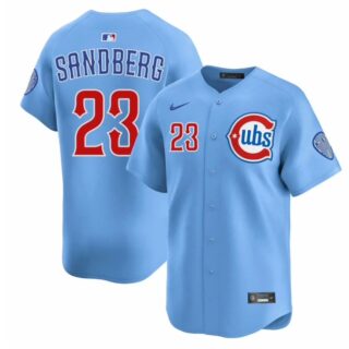 Men's Chicago Cubs #23 Ryne Sandberg Blue 2024 25 2nd Alternate Limited Stitched Baseball Jersey