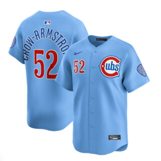Men's Chicago Cubs #52 Pete Crow-Armstrong 2024 25 Blue 2nd Alternate Limited Stitched Baseball Jersey