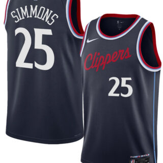 Men's Los Angeles Clippers #25 Ben Simmons Navy 2024 25 Icon Edition Stitched Jersey