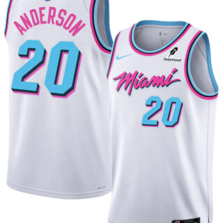Men's Miami Heat #20 Kyle Anderson White 2025 City Edition Stitched Basketball Jersey