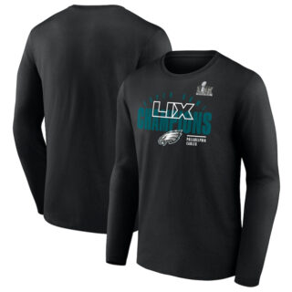 Men's Philadelphia Eagles Black Super Bowl LIX Champions Legacy Iconic Victory Long Sleeve T-Shirt