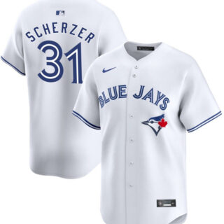Men's Toronto Blue Jays #31 Max Scherzer White 2024 Home Limited Stitched Jersey