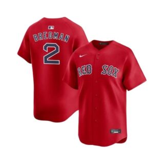 Men's Boston Red Sox #2 Alex Bregman Red 2024 Alternate Limited Stitched Baseball Jersey