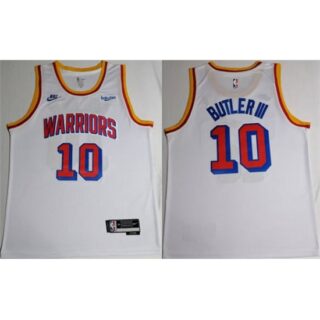 Men's Golden State Warriors #10 Jimmy Bulter III White 2025 Classic Edition Swingman Stitched Basketball Jersey