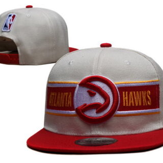NBA Atlanta Hawks White-Red Snapback Hat
