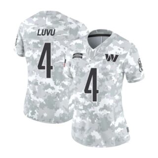 Women's Limited Arctic Camo #4 Frankie Luvu Washington Commanders 2024 Salute to Service