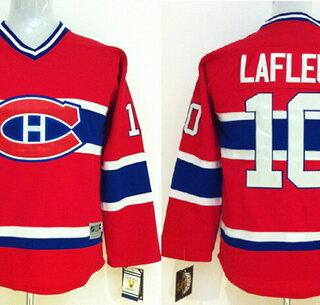Youth Montreal Canadiens #10 Guy Lafleur Red Throwback CCM Jersey