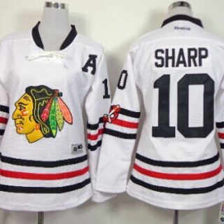 Women's Chicago Blackhawks #10 Patrick Sharp 2015 Winter Classic White Jersey