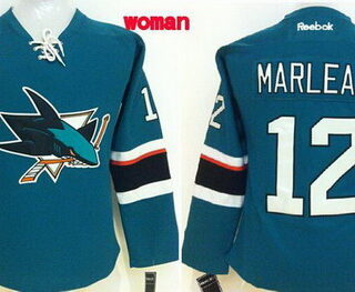 Women's San Jose Sharks #12 Patrick Marleau 2014 Blue Jersey