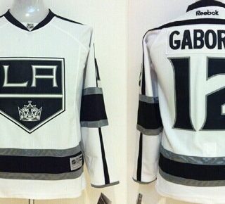 Youth Los Angeles Kings #12 Marian Gaborik White Jersey