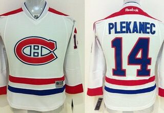 Youth Montreal Canadiens #14 Tomas Plekanec White Jersey
