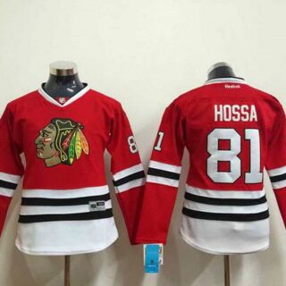 Women's Chicago Blackhawks #81 Marian Hossa Red Jersey