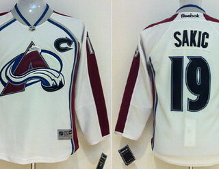 Colorado Avalanche #19 Joe Sakic White Youth Jersey