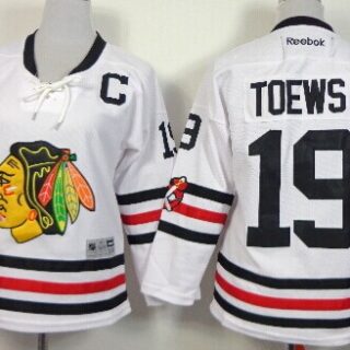 Youth Chicago Blackhawks #19 Jonathan Toews 2015 Winter Classic White Jersey