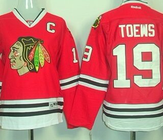 Women's Chicago Blackhawks #19 Jonathan Toews Red Jersey