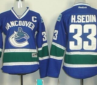 Women's Vancouver Canucks #33 Henrik Sedin Blue Jersey