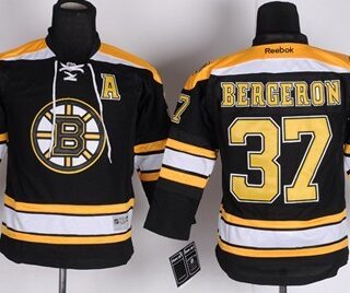 Youth Boston Bruins #37 Patrice Bergeron Black Jersey