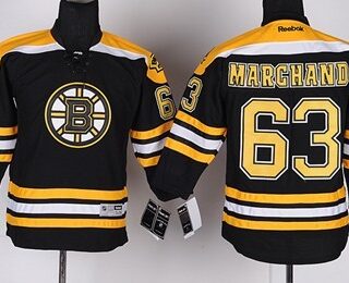 Youth Boston Bruins #63 Brad Marchand Black Jersey