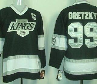 Youth Los Angeles Kings #99 Wayne Gretzky Black Throwback CCM Jersey