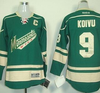 Youth Minnesota Wild #9 Mikko Koivu Green Jersey