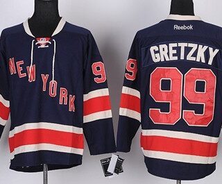 Youth New York Rangers #99 Wayne Gretzky Navy Blue Third 85TH Jersey