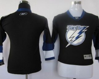 Youth Tampa Bay Lightning Blank Black Jersey