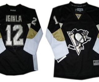 Youth Pittsburgh Penguins #12 Jarome Iginla Black Jersey