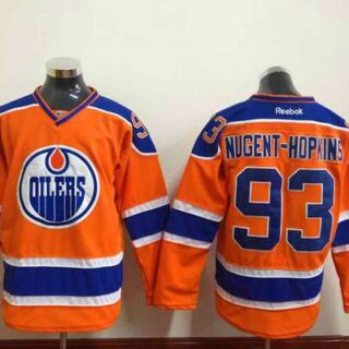 Youth Edmonton Oilers #93 Ryan Nugent-Hopkins 2015 Orange Jersey