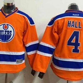 Youth Edmonton Oilers #4 Taylor Hall 2015 Orange Jersey