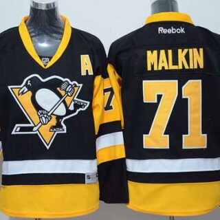 Youth Pittsburgh Penguins #71 Evgeni Malkin Black Third NHL Reebok Jersey
