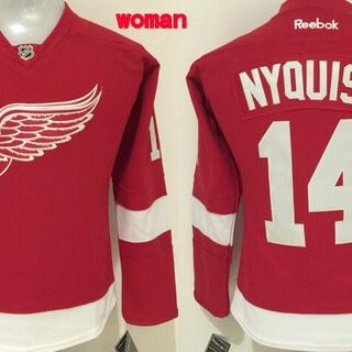 Women's Detroit Red Wings #14 Gustav Nyquist Reebok Red Home Premier Jersey