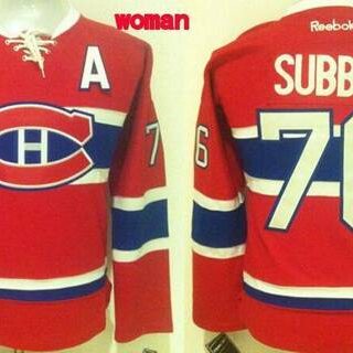 Women's Montreal Canadiens #76 P.K. Subban Reebok Red 2015-16 Home Premier Jersey