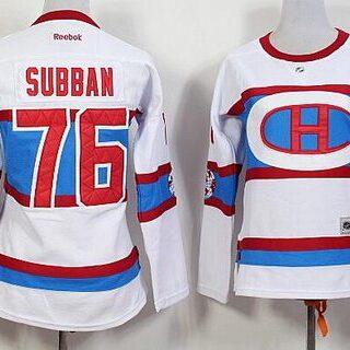 Women's Montreal Canadiens #76 PK Subban Reebok White 2016 Winter Classic Premier Jersey