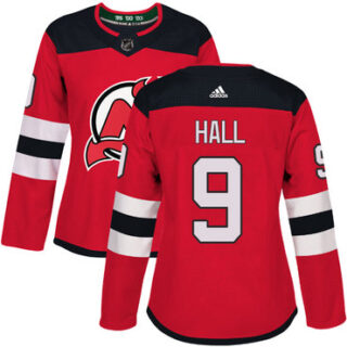 Women's New Jersey Devils #9 Taylor Hall Red Home Authentic Stitched NHL Jersey