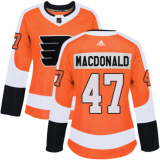 Women's Philadelphia Flyers #47 Andrew MacDonald Orange Home Authentic Stitched NHL Jersey