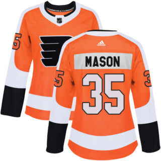Women's Philadelphia Flyers #35 Steve Mason Orange Home Authentic Stitched NHL Jersey