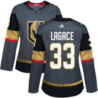 Women's Vegas Golden Knights #33 Maxime Lagace Grey Home Authentic Stitched NHL Jersey