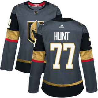 Women's Vegas Golden Knights #77 Brad Hunt Grey Home Authentic Stitched NHL Jersey
