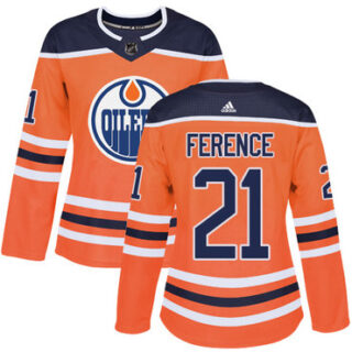 Women's Edmonton Oilers #21 Andrew Ference Orange Home Authentic Stitched NHL Jersey