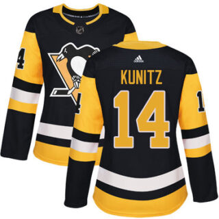 Women's Pittsburgh Penguins #14 Chris Kunitz Black Home Authentic Stitched NHL Jersey