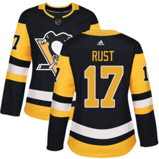 Women's Pittsburgh Penguins #17 Bryan Rust Black Home Authentic Stitched NHL Jersey
