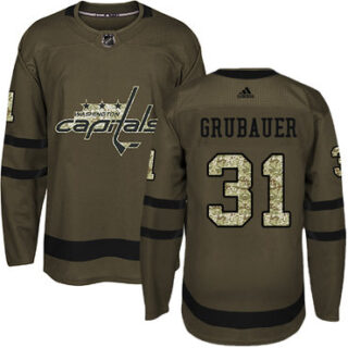 Youth Washington Capitals #31 Philipp Grubauer Green Salute to Service Stitched NHL Jersey