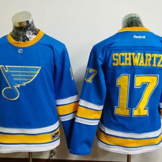 Women's St. Louis Blues #17 Jaden Schwartz Light Blue 2017 Winter Classic Stitched NHL Jersey