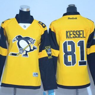 Women's Pittsburgh Penguins #81 Phil Kessel Gold 2017 Stadium Series Stitched NHL Jersey