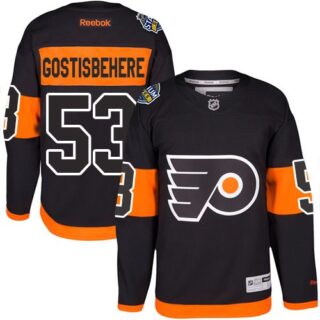 Youth Philadelphia Flyers #53 Shayne Gostisbehere Black 2017 Stadium Series Stitched NHL Jersey