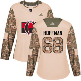 Women's Ottawa Senators #68 Mike Hoffman Camo Authentic 2017 Veterans Day Stitched NHL Jersey