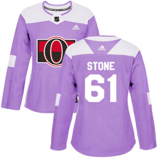 Women's Ottawa Senators #61 Mark Stone Purple Authentic Fights Cancer Stitched NHL Jersey