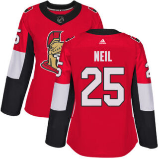Women's Ottawa Senators #25 Chris Neil Red Home Authentic Stitched NHL Jersey