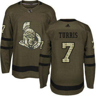 Youth Ottawa Senators #7 Kyle Turris Green Salute to Service Stitched NHL Jersey