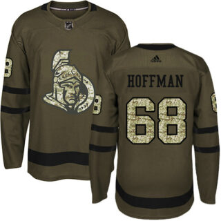 Youth Ottawa Senators #68 Mike Hoffman Green Salute to Service Stitched NHL Jersey
